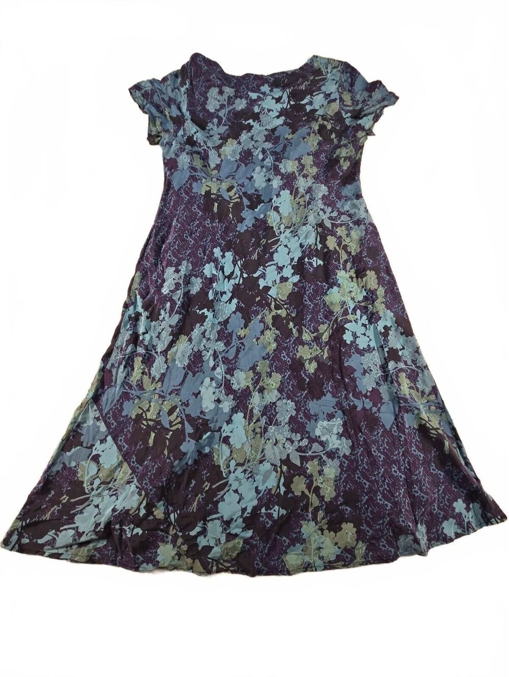 Poetry 100% Silk Midi Dress Sz 18 Fully Lined Quiet Luxury Boho Cottagecore